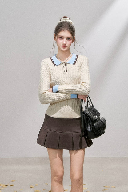 line curler contrast ivory tops RI1372