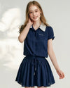 curler point navy one-piece RI1416