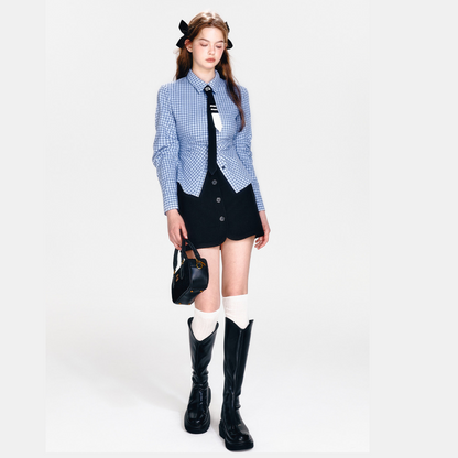 blue check shirt RI1291