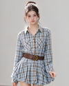 check casual balloon one-piece RI1513