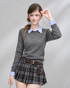 curler point gray tops RI1570