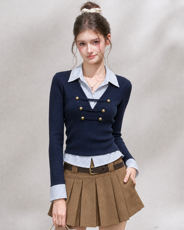 line point navy tops RI1566