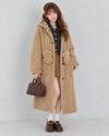 bear mood beige long coat RI1624