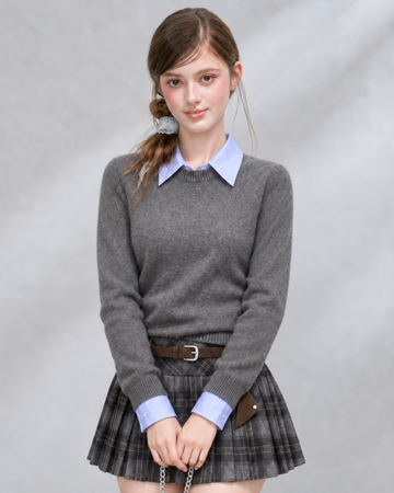 curler point gray tops RI1570
