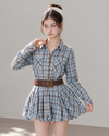 check casual balloon one-piece RI1513