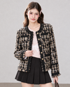 tweed black high-end jacket RI1596
