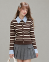 casual mood border brown tops RI1646