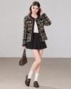 tweed black high-end jacket RI1596