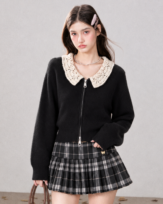 curler point black zip tops RI1599