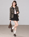 tweed black high-end jacket RI1596