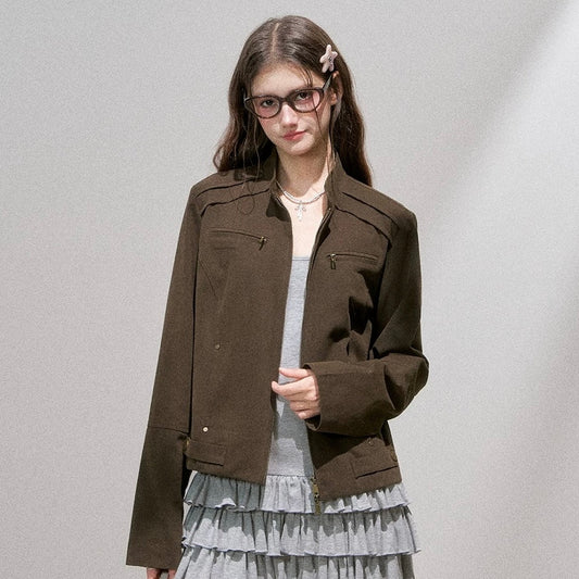 stylish brown jacket RI1377