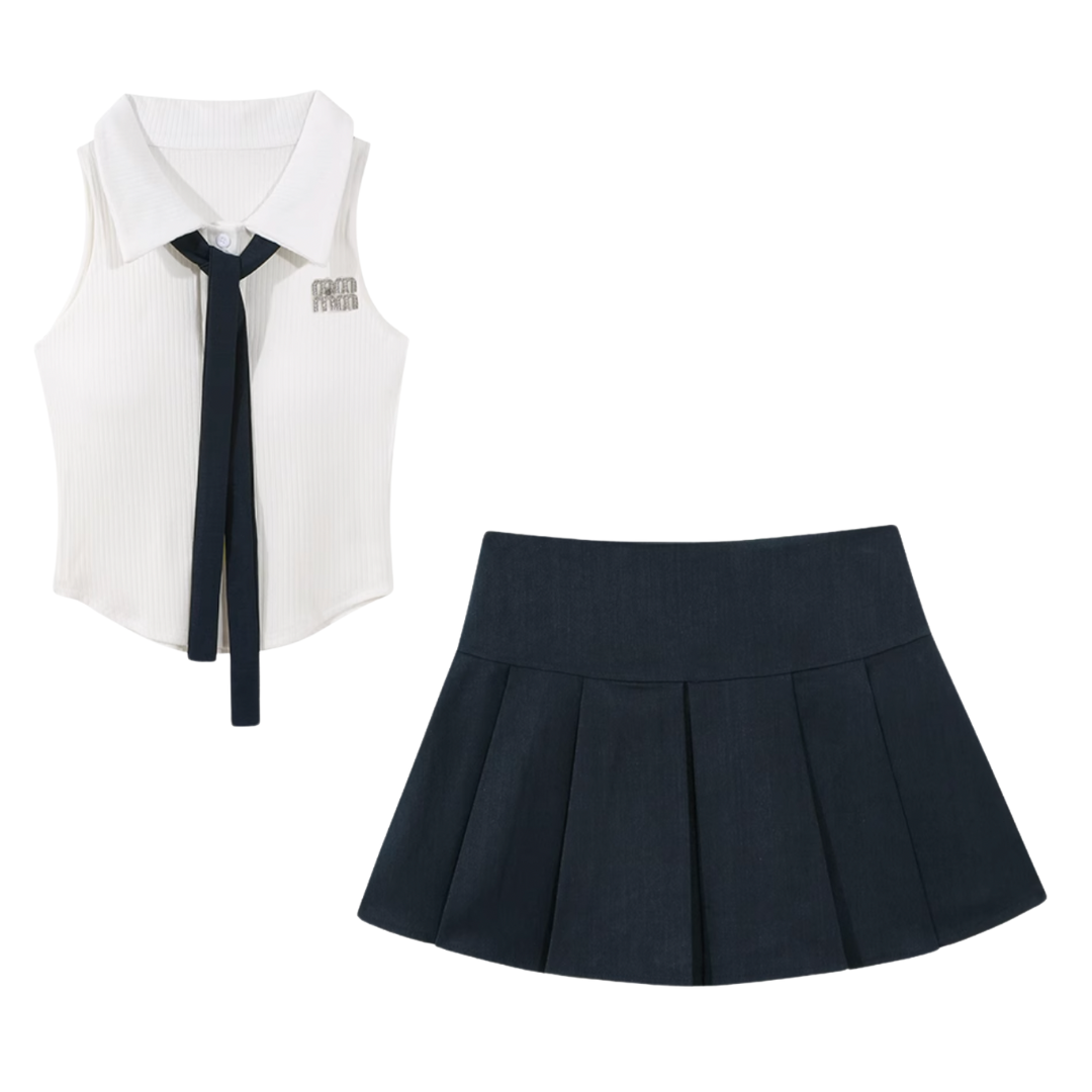 ワンピース Rita girls set up Black ANDMARY】Rita girls set up