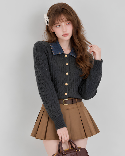 gray mood curler point tops RI1615