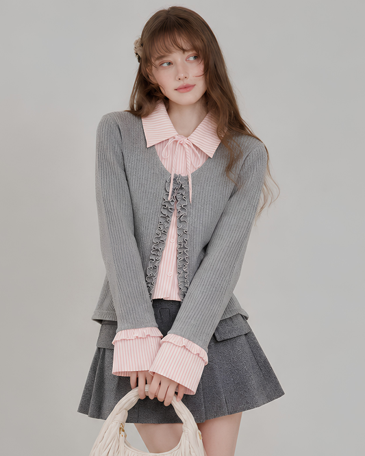 pink stripe girly tops RI1616
