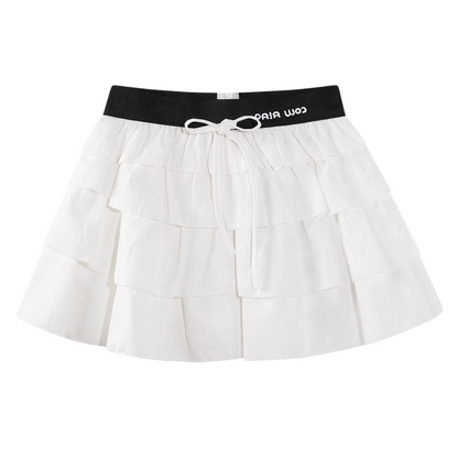 frill mini white skirt RI1190
