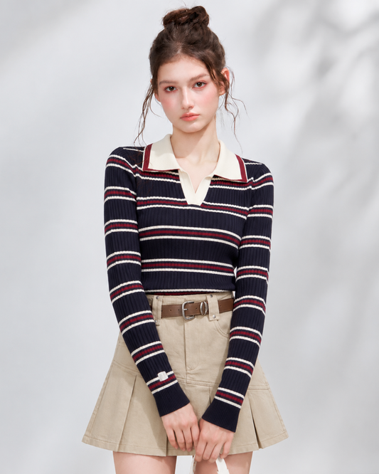 border casual navy tops RI1561