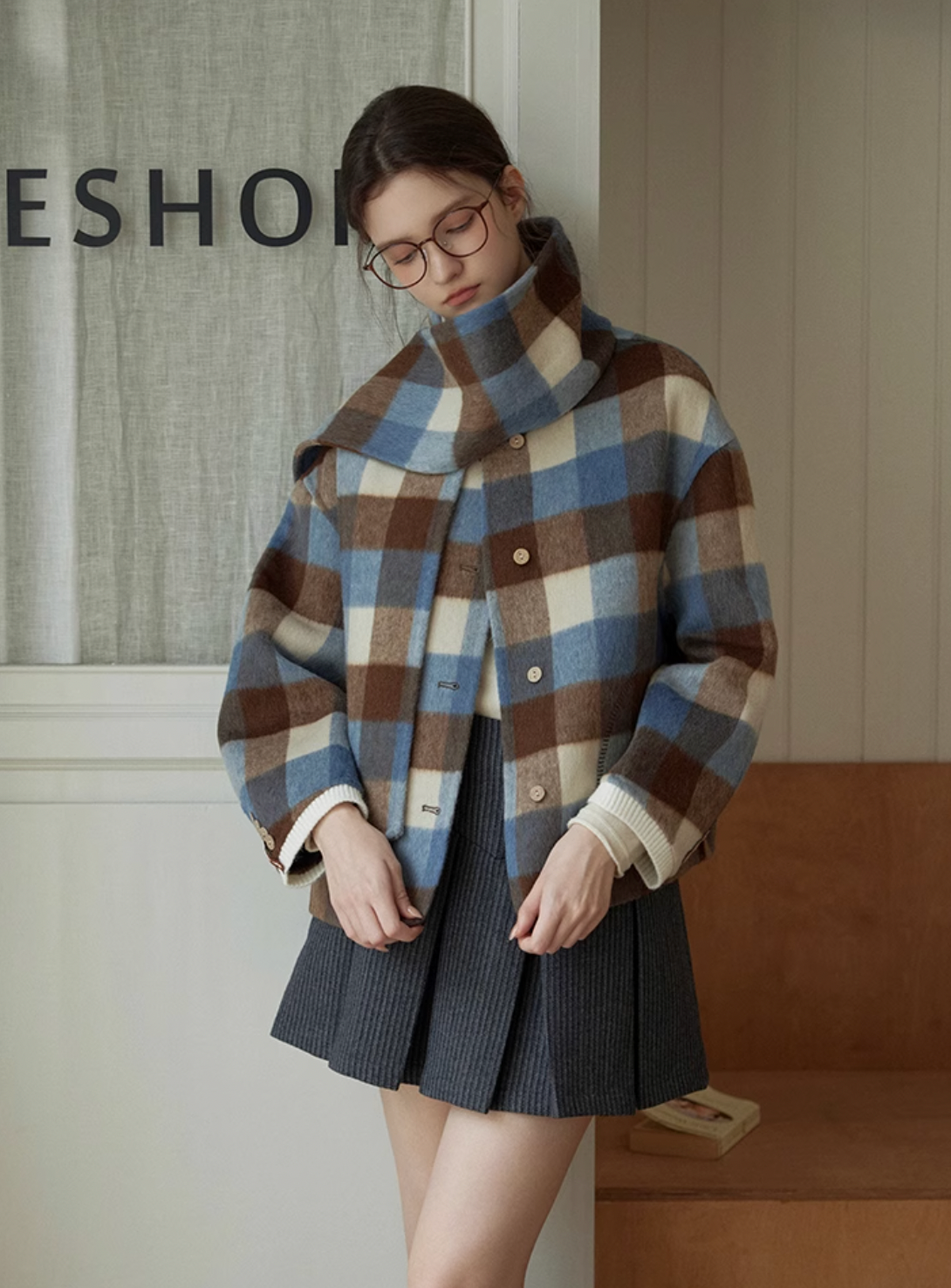 check moffy coat RI1026