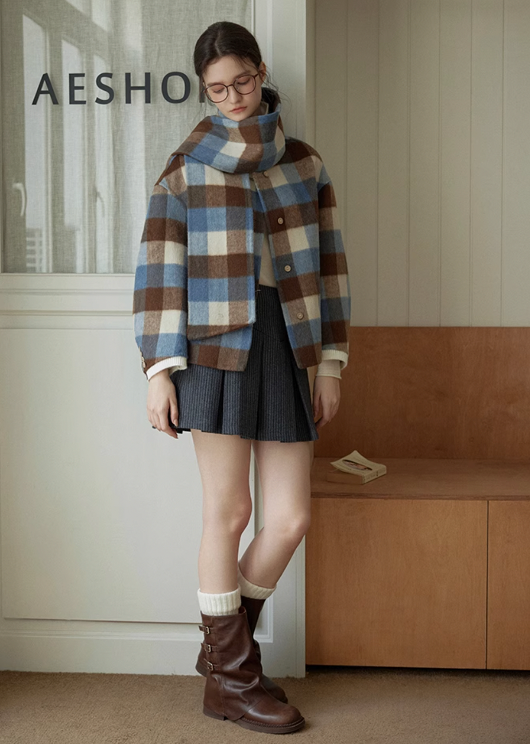 check moffy coat RI1026