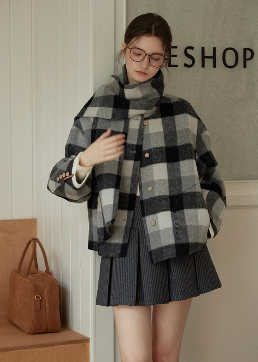 check moffy coat RI1026