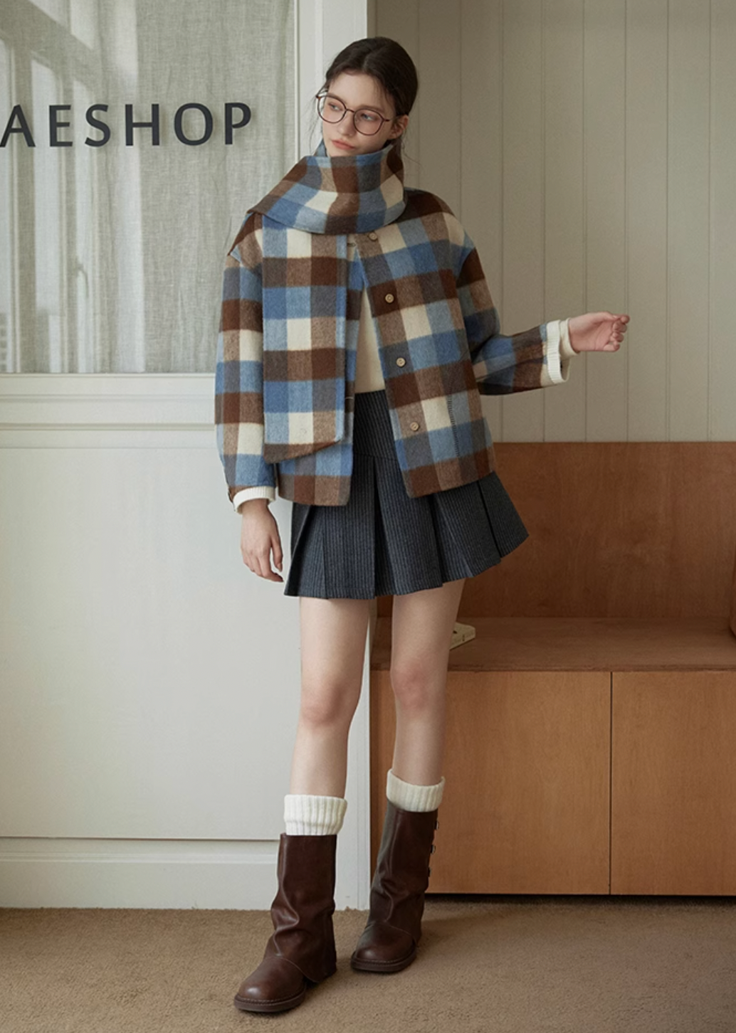 check moffy coat RI1026