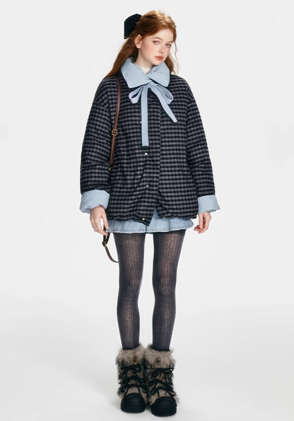 【 COMEBACK】reversible Blue new down jacket RI1030