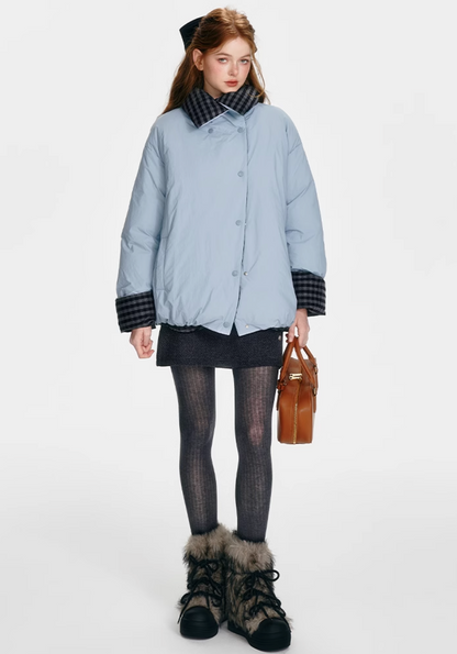 【 COMEBACK】reversible Blue new down jacket RI1030
