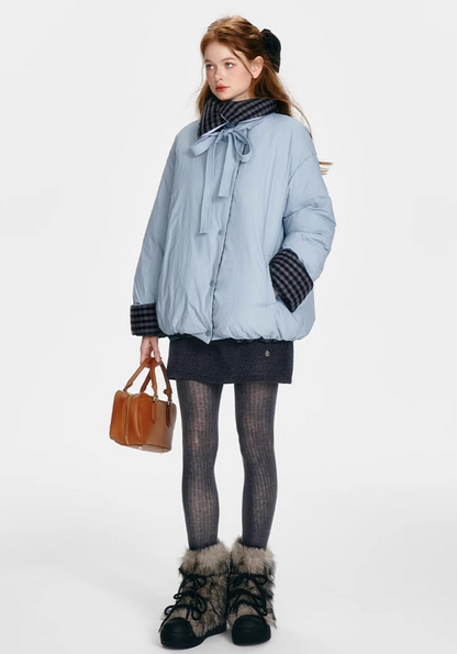 【 COMEBACK】reversible Blue new down jacket RI1030