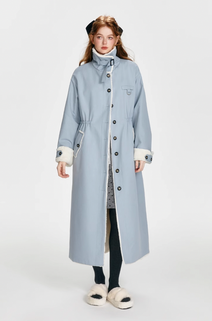 long blue stylish coat RI1031