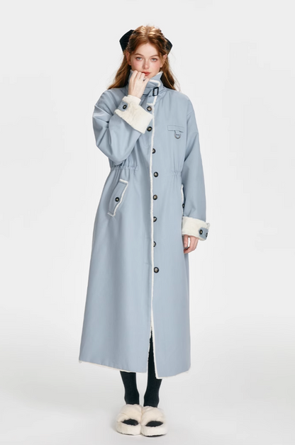 long blue stylish coat RI1031