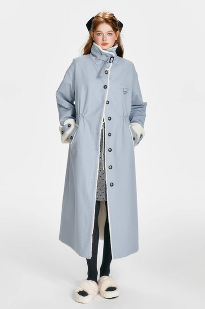 long blue stylish coat RI1031