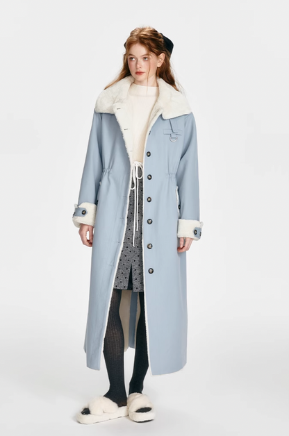 long blue stylish coat RI1031