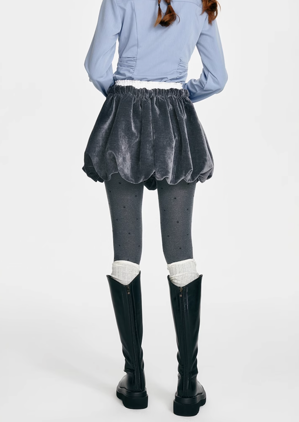 silver pumpkin skirt RI1033