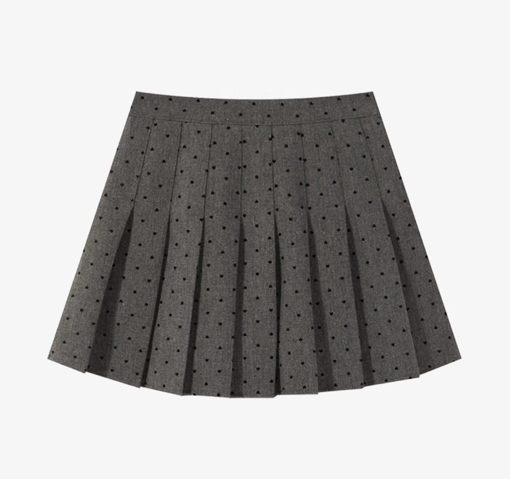 pleats dot skirt RI1043