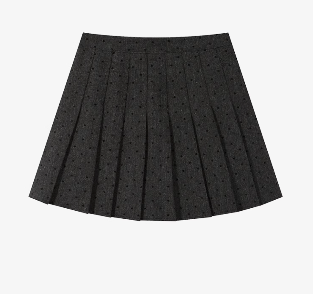 pleats dot skirt RI1043