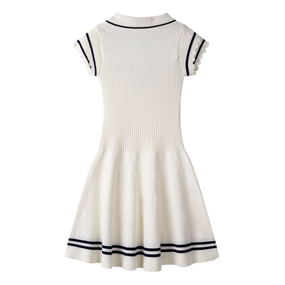 line ribbon girly white one-piece RI1198