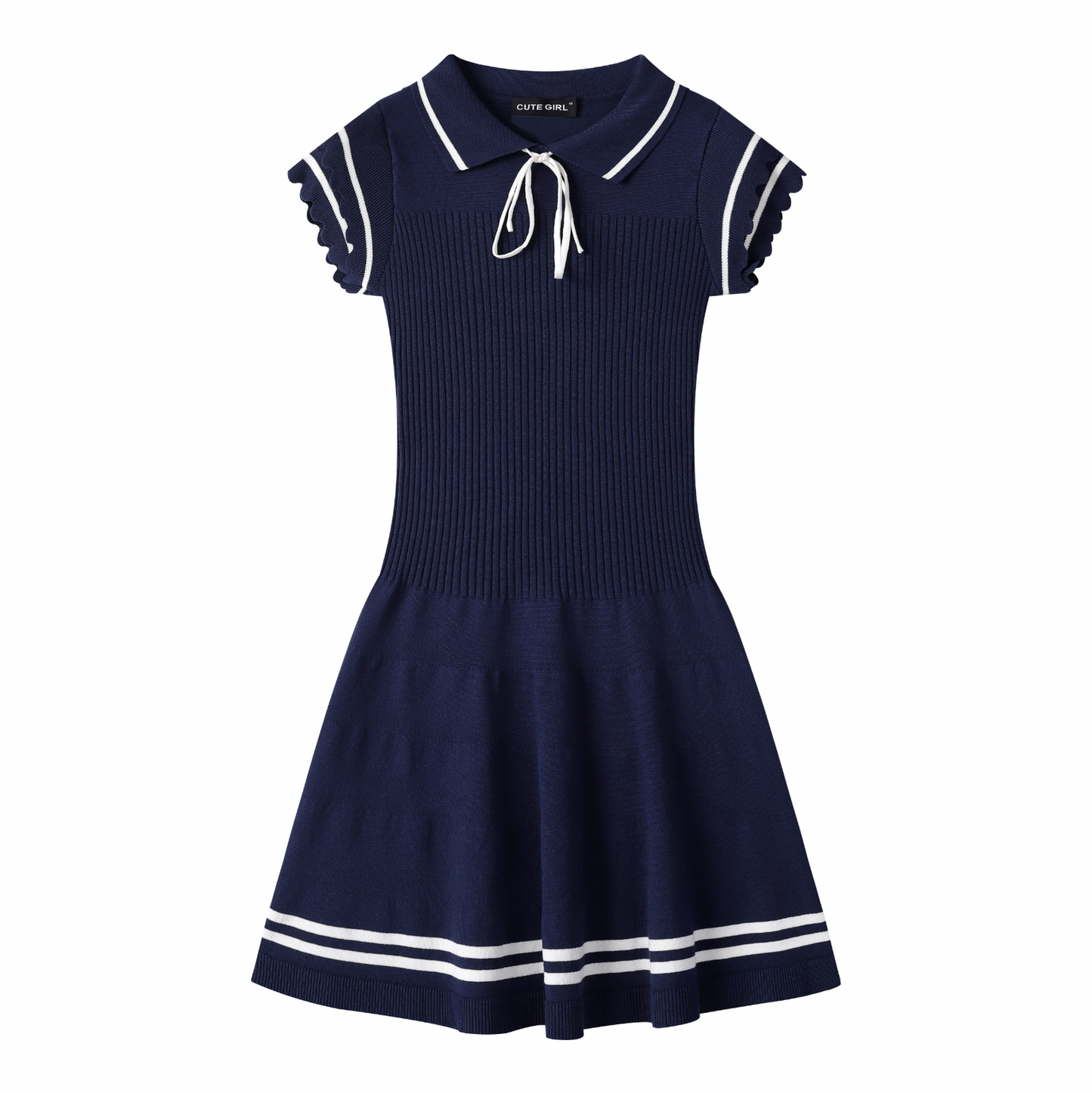 line ribbon girly blue one-piece RI1199