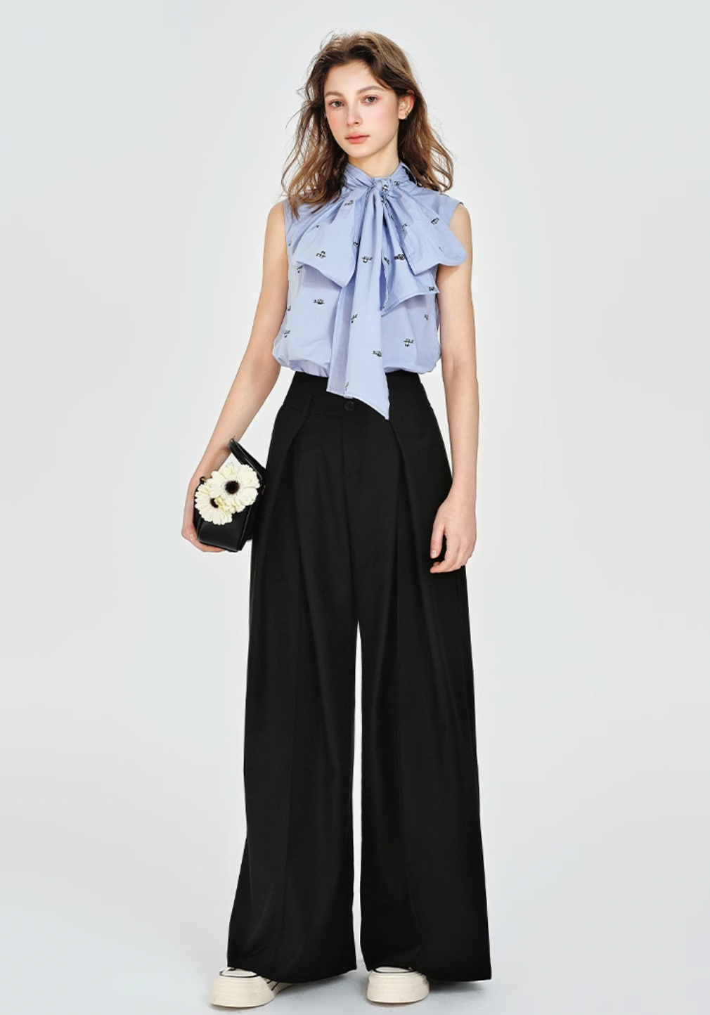 no sleeve light blue ribbon tops RI1204