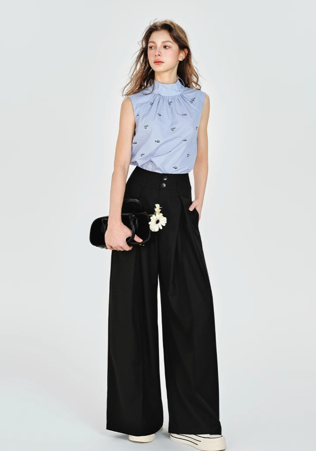 no sleeve light blue ribbon tops RI1204