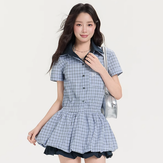 check balloon siruetto one-piece RI1256