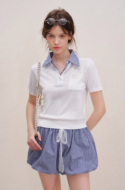 check balloon style skirt RI1251