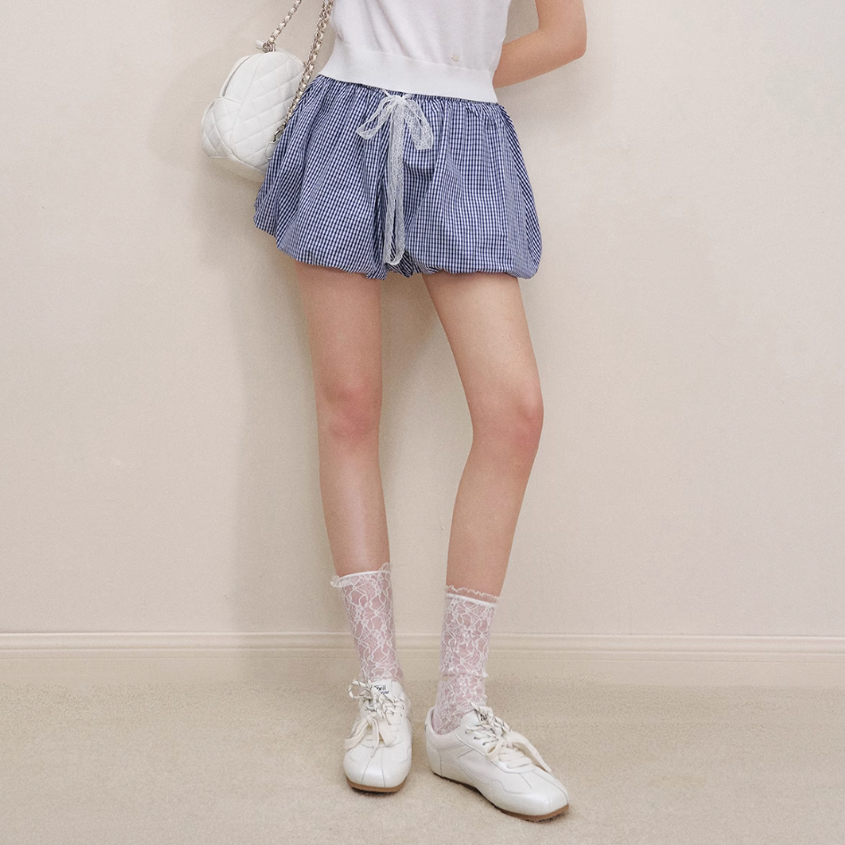 check balloon style skirt RI1251