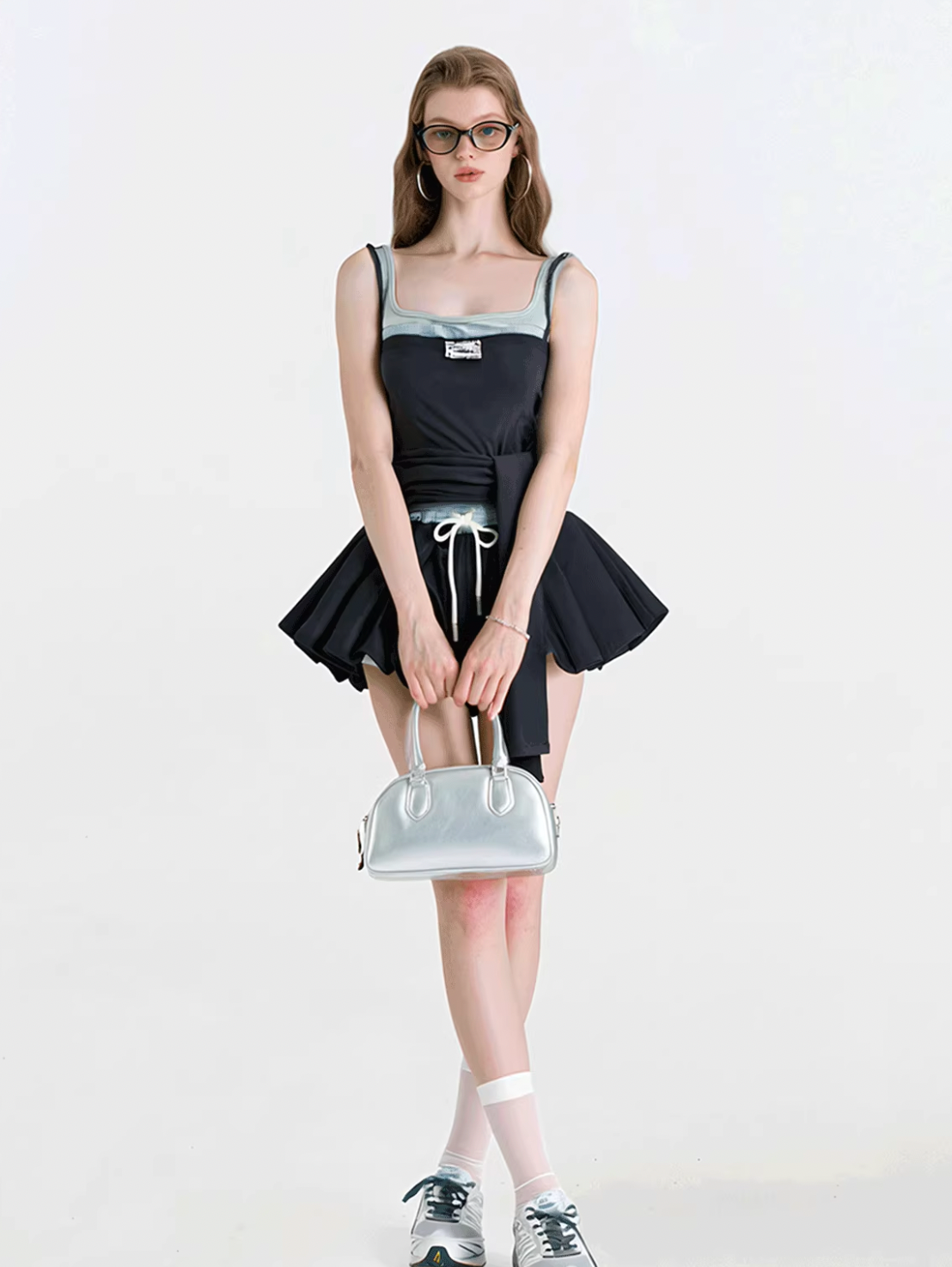 navy point camisole tops RI1266