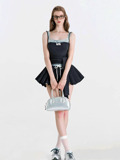 navy point camisole tops RI1266