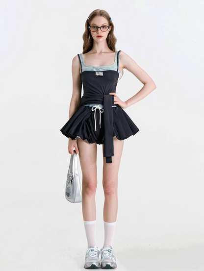 navy point camisole tops RI1266