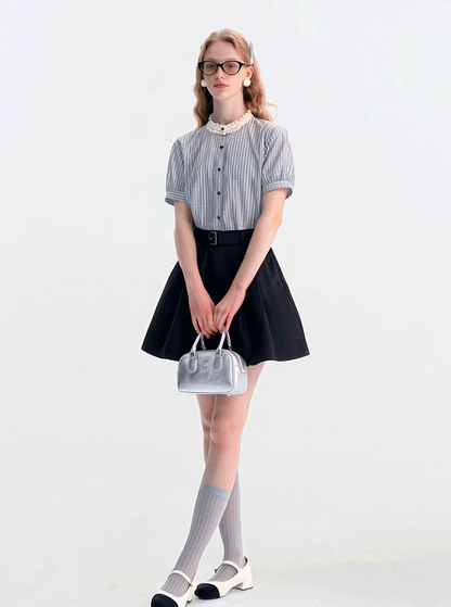light check girly tops RI1272