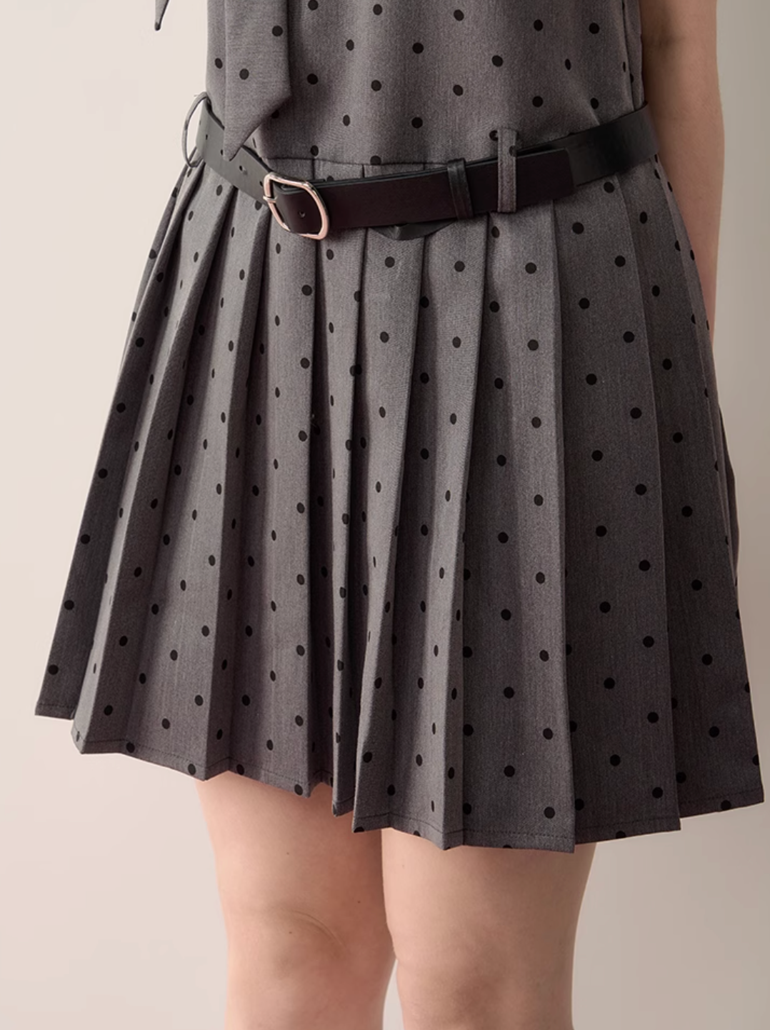 dot gray girly one-piece RI1273
