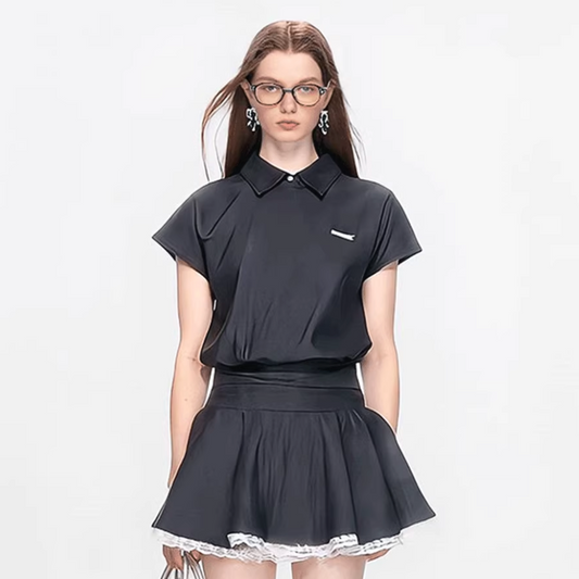 stylish black one-piece RI1285