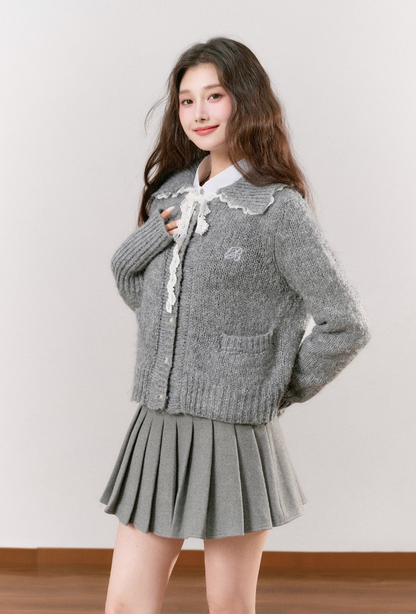 big curler gray cardigan RI1301