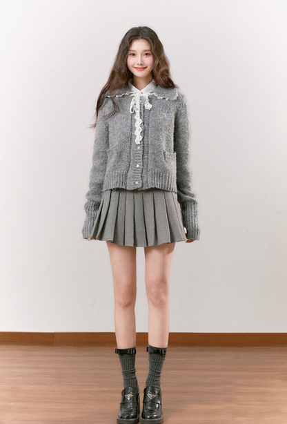 big curler gray cardigan RI1301