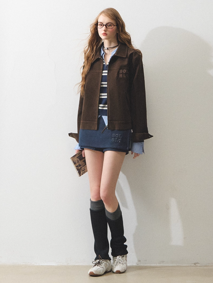 brown rétro jacket RI1307